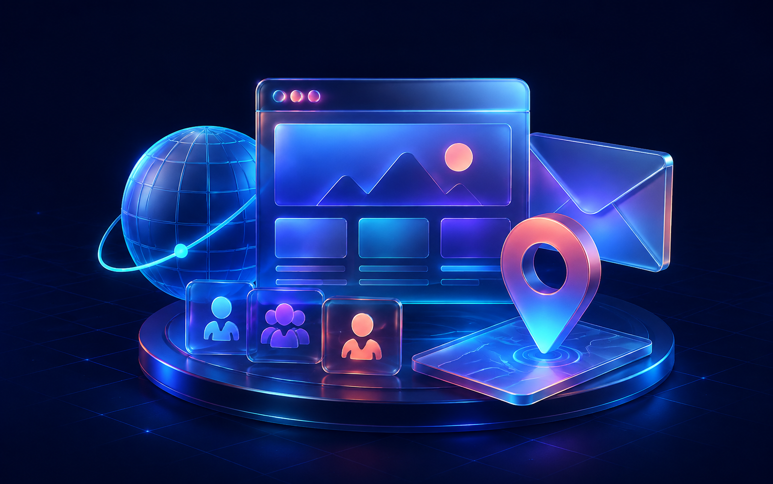 A business website being planned on a laptop